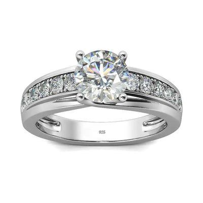 1 Karat Moissanit-Ring für Damen – 925er Sterlingsilber