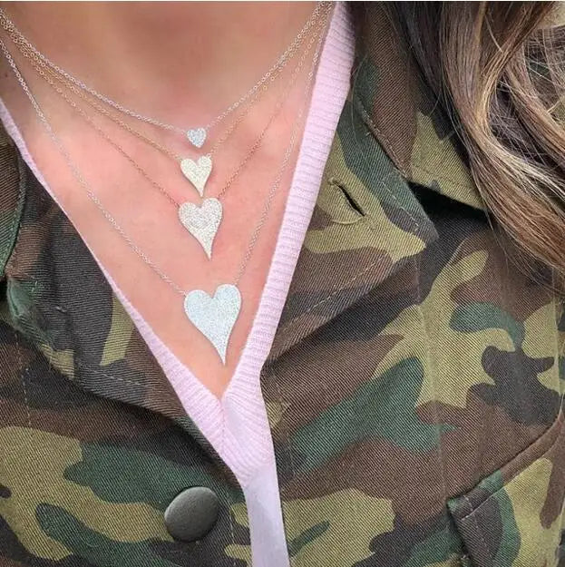 Herz-Halskette mit Zirkonia – 925er Sterlingsilber