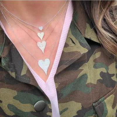 Herz-Halskette mit Zirkonia – 925er Sterlingsilber