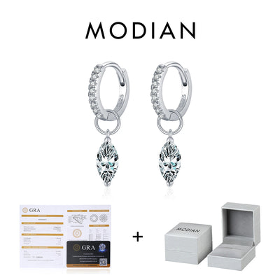 Funkelnde Moissanit Ohrringe, 925er Sterling Silber