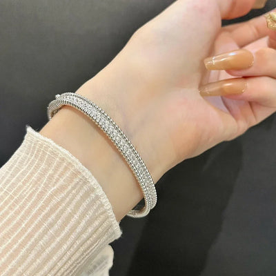 Damenarmband mit Moissanit 925er Sterlingsilber, 18K vergoldet