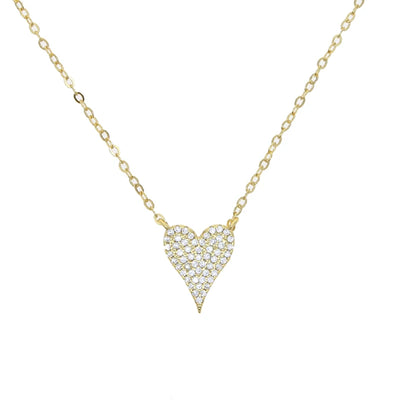 Herz-Halskette mit Zirkonia – 925er Sterlingsilber