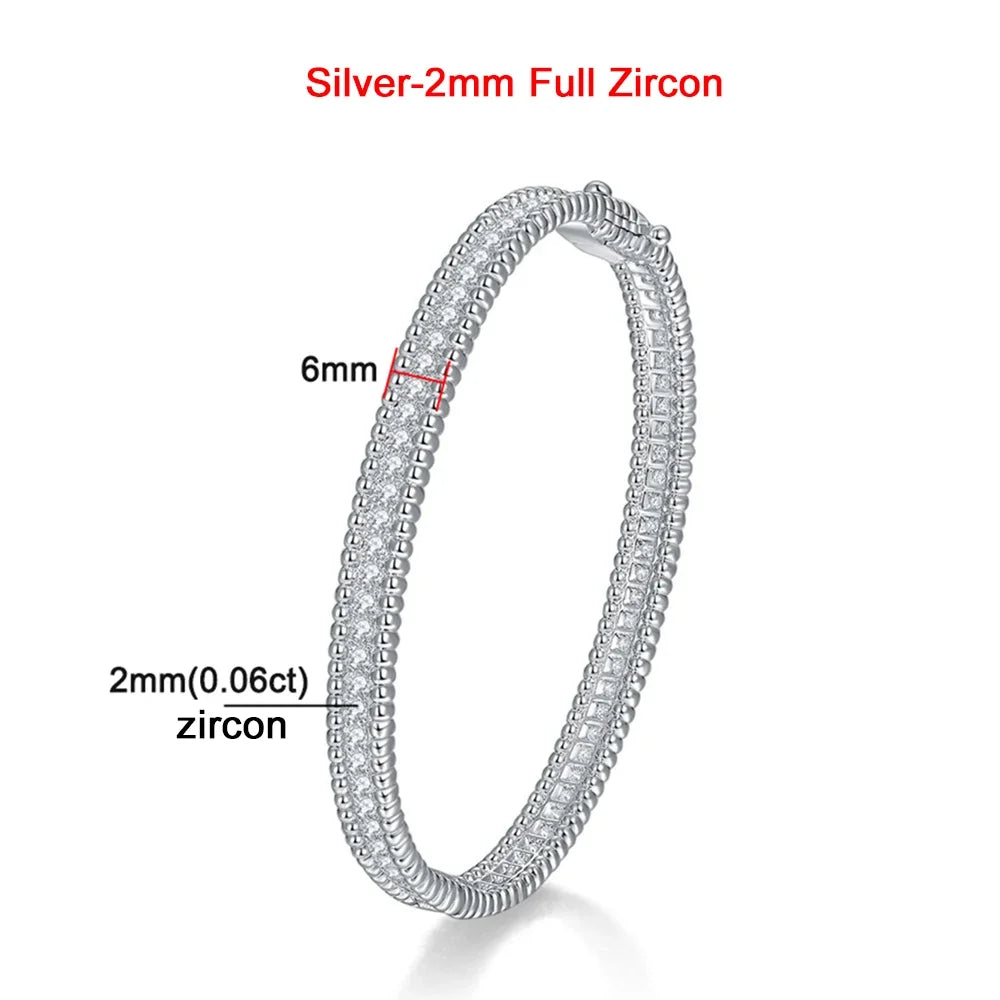 Damenarmband mit Moissanit 925er Sterlingsilber, 18K vergoldet