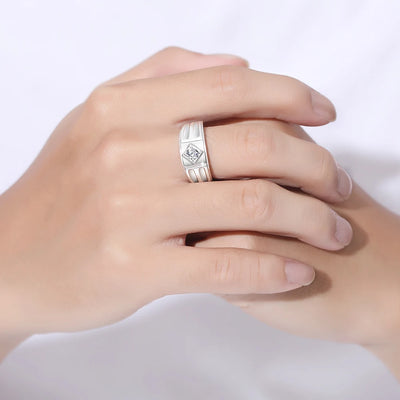 Unisex 925 Sterling Silber mit Moissanit