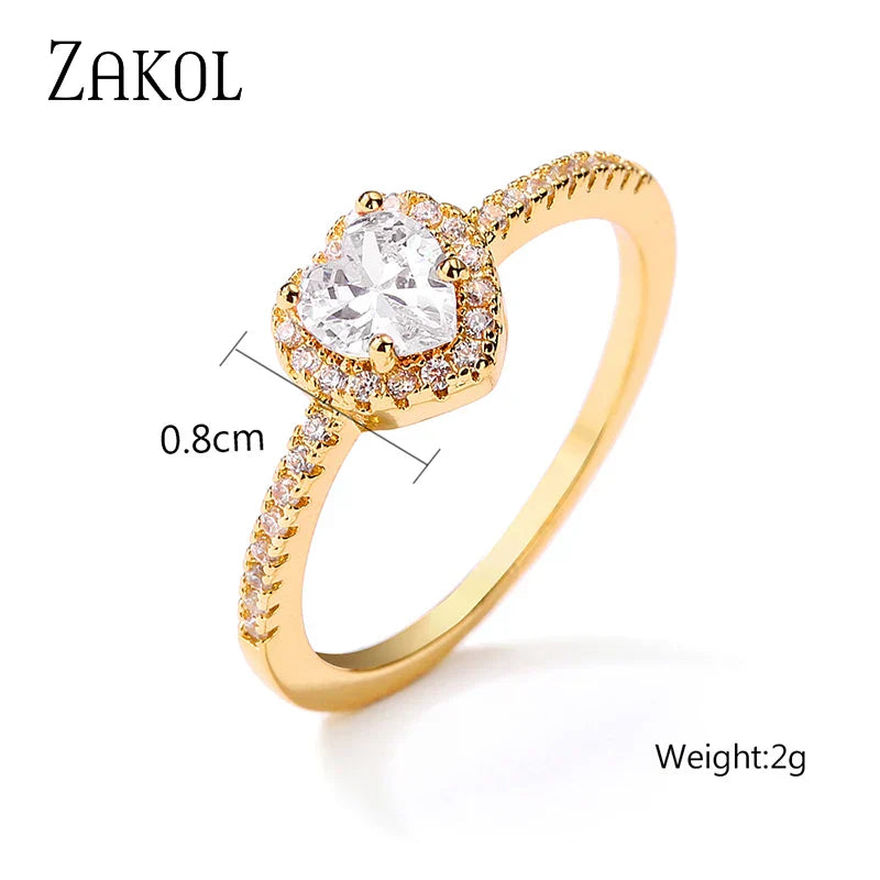 Herzförmiger Zirkonia-Ring – Romantische Eleganz in Silber