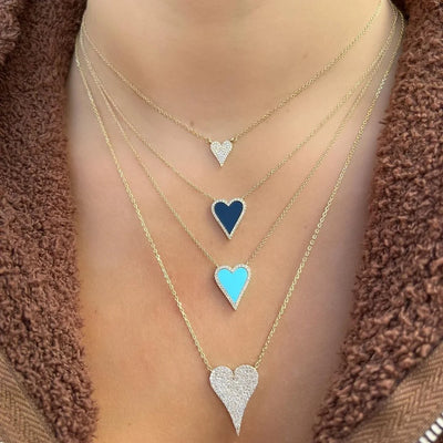 Herz-Halskette mit Zirkonia – 925er Sterlingsilber