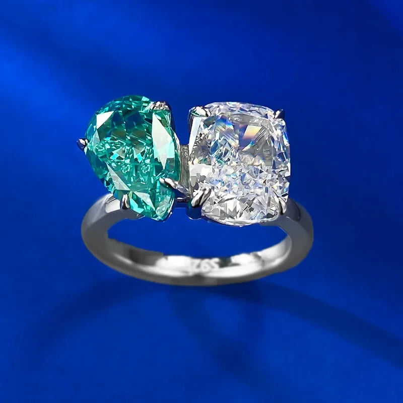 Romantischer Moissanit-Ring – 925er Sterlingsilber