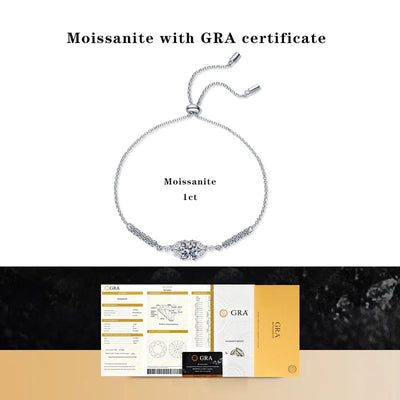 Moissanit Elegantes Damenarmband 925er Sterlingsilber