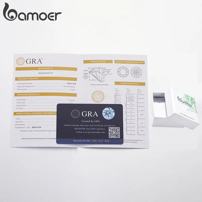 BAMOER Zartes Armband aus 925er Sterlingsilber mit Moissanit & Muschelperle