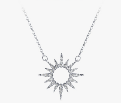 Sonnenanhänger mit funkelndem Zirkonia – 925er Sterlingsilber