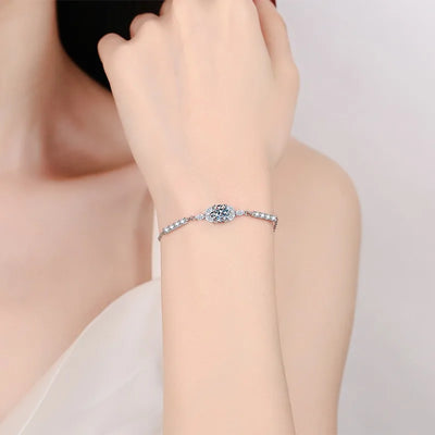 Moissanit Elegantes Damenarmband 925er Sterlingsilber