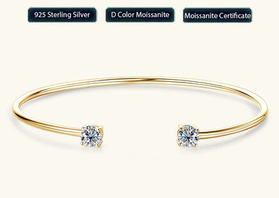 Moissanit-Armreif –  925er Sterling