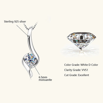 2.0 ct Moissanit-Schmuckset für Damen – 925er Sterlingsilber