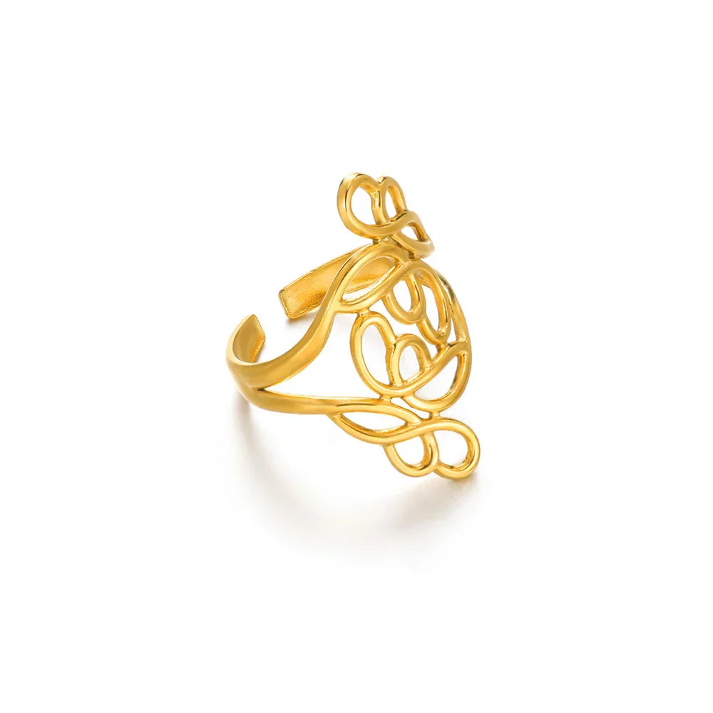 Goldene Statement-Ringe – Naturinspirierte Eleganz