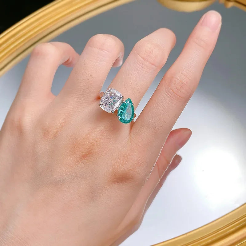 Romantischer Moissanit-Ring – 925er Sterlingsilber