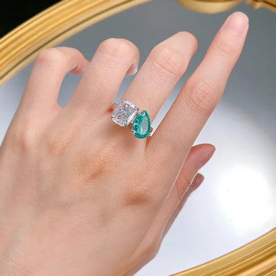 Romantischer Moissanit-Ring – 925er Sterlingsilber