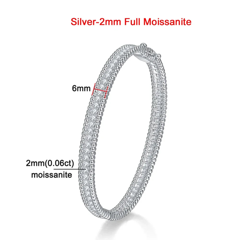 Damenarmband mit Moissanit 925er Sterlingsilber, 18K vergoldet