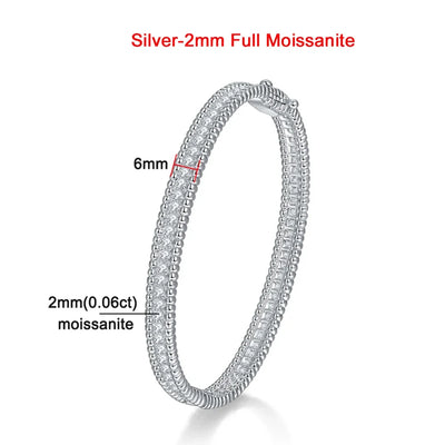 Damenarmband mit Moissanit 925er Sterlingsilber, 18K vergoldet