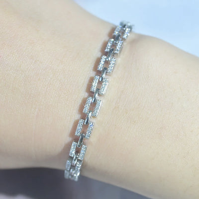 Luxuriöses Armband aus 925er Sterlingsilber – Elegante Panzerkette