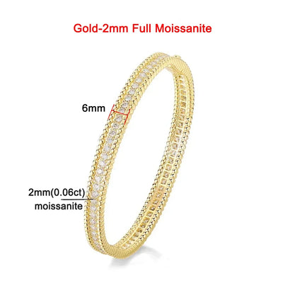 Damenarmband mit Moissanit 925er Sterlingsilber, 18K vergoldet