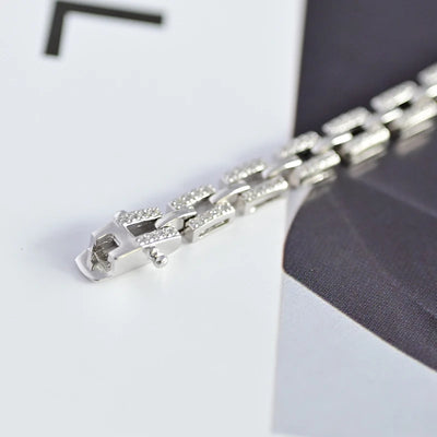 Luxuriöses Armband aus 925er Sterlingsilber – Elegante Panzerkette