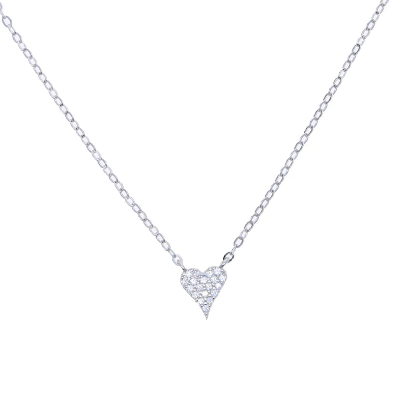 Herz-Halskette mit Zirkonia – 925er Sterlingsilber