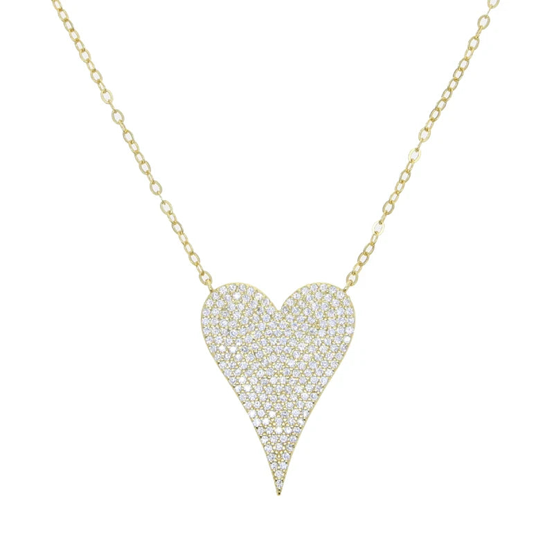 Herz-Halskette mit Zirkonia – 925er Sterlingsilber