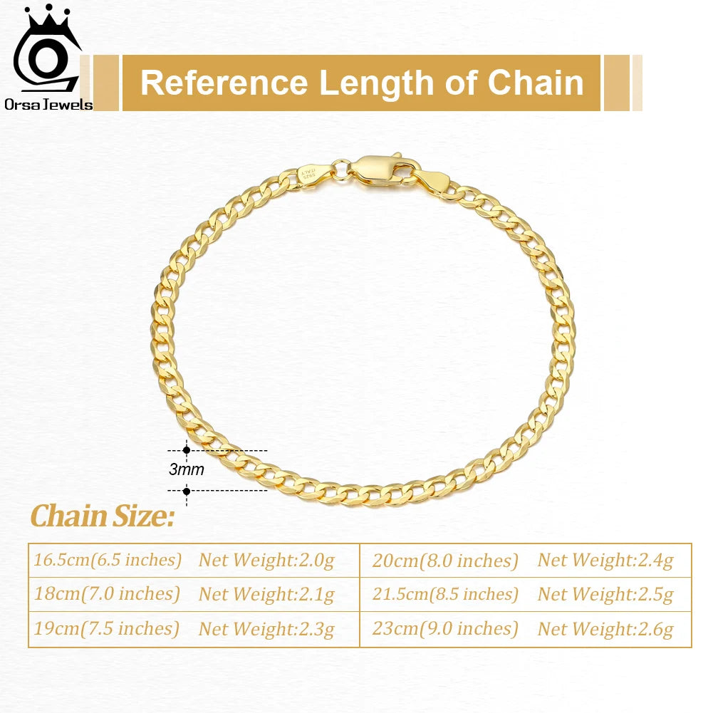 Diamantgeschliffene Gliederkette für Damen & Herren, 925 Sterling Silber